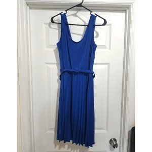 London Times blue pleated party dress 6